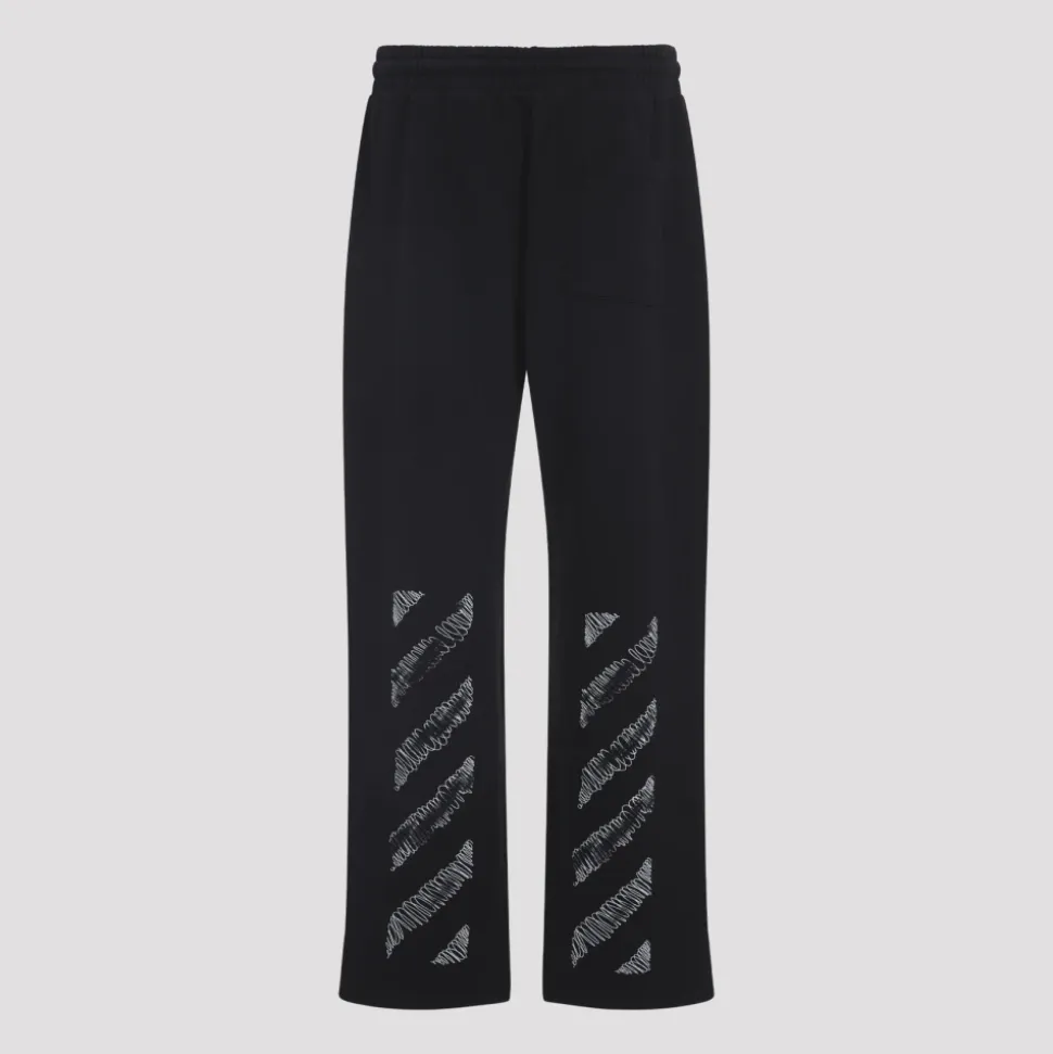 Pantalon noir en coton pour homme