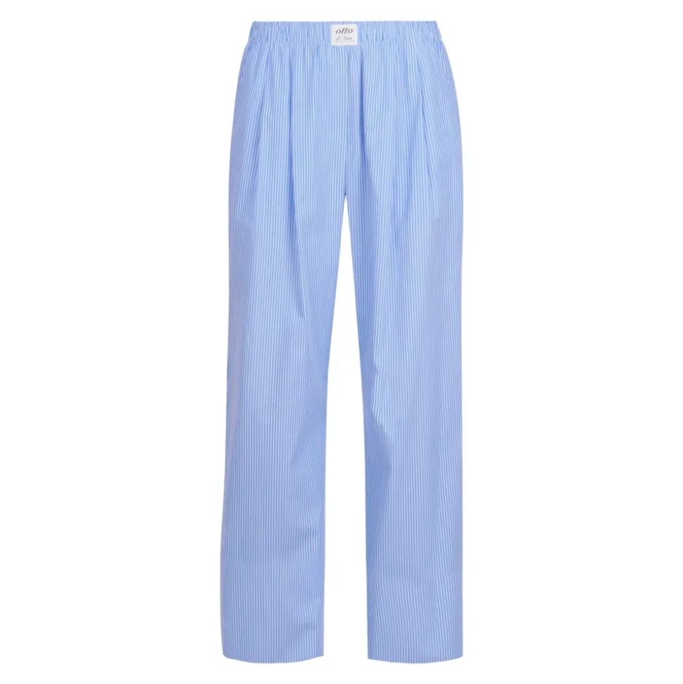 Pantalon rayé en coton