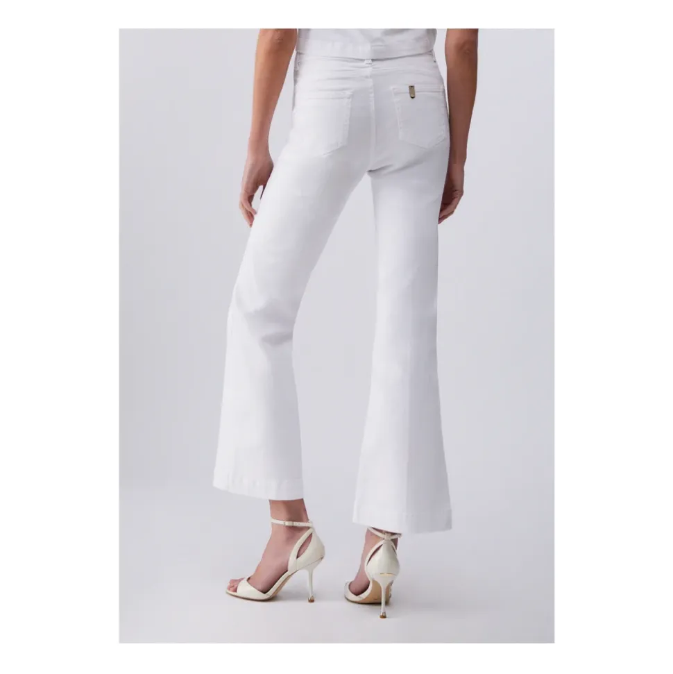 Pantalon taille haute à boutons