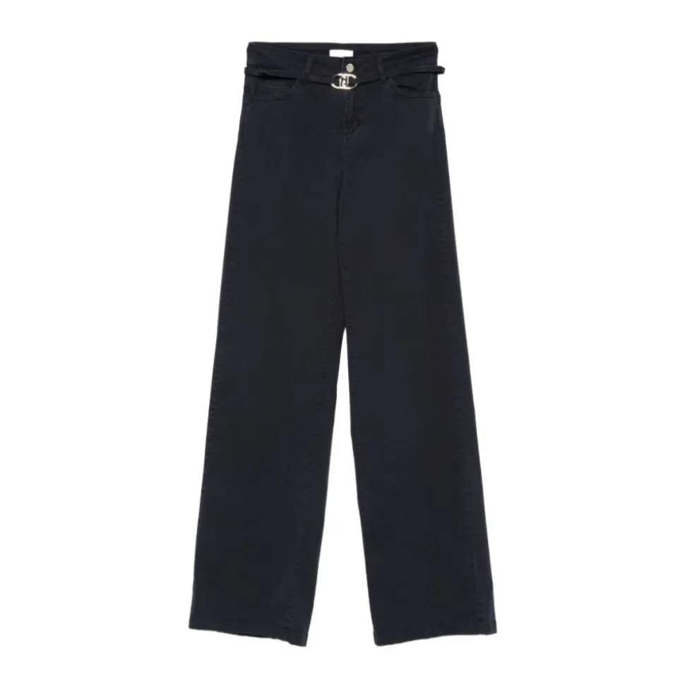 Pantalon Évasé avec Ceinture