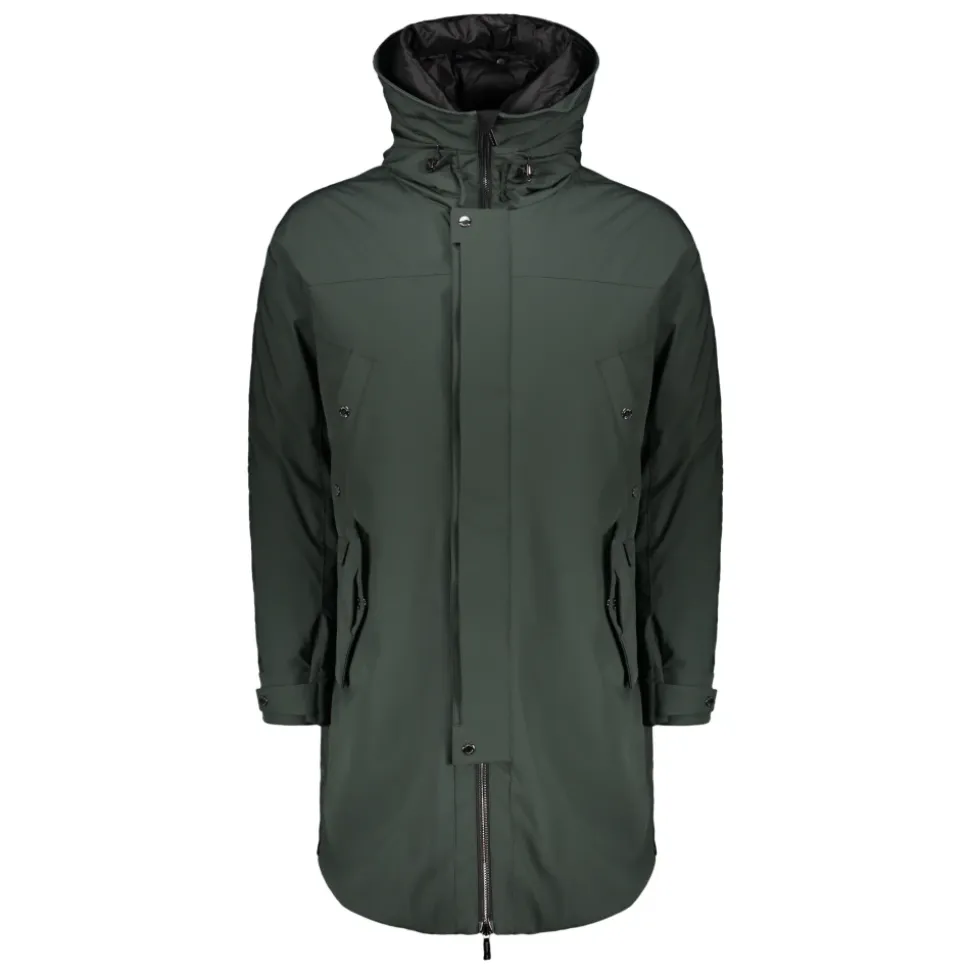Parka à double capuche avec duvet d'oie