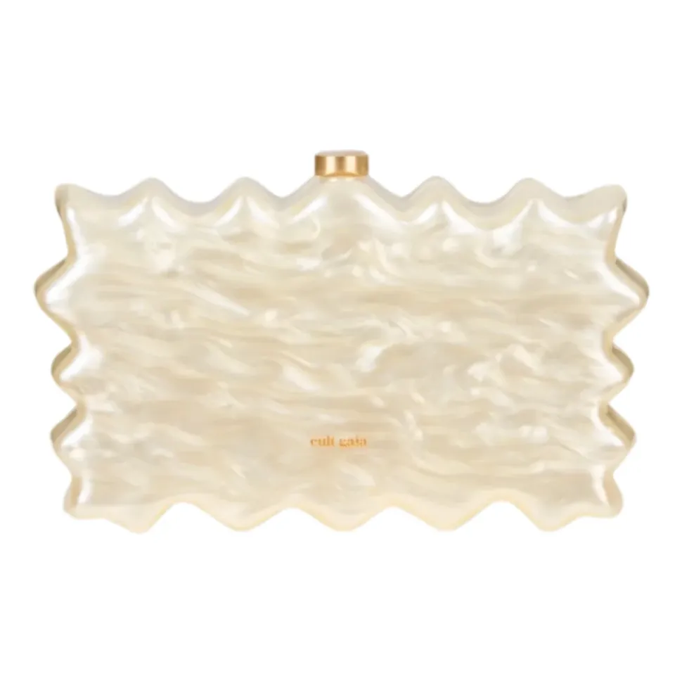 Pochette en Acrylique Perle Ivoire