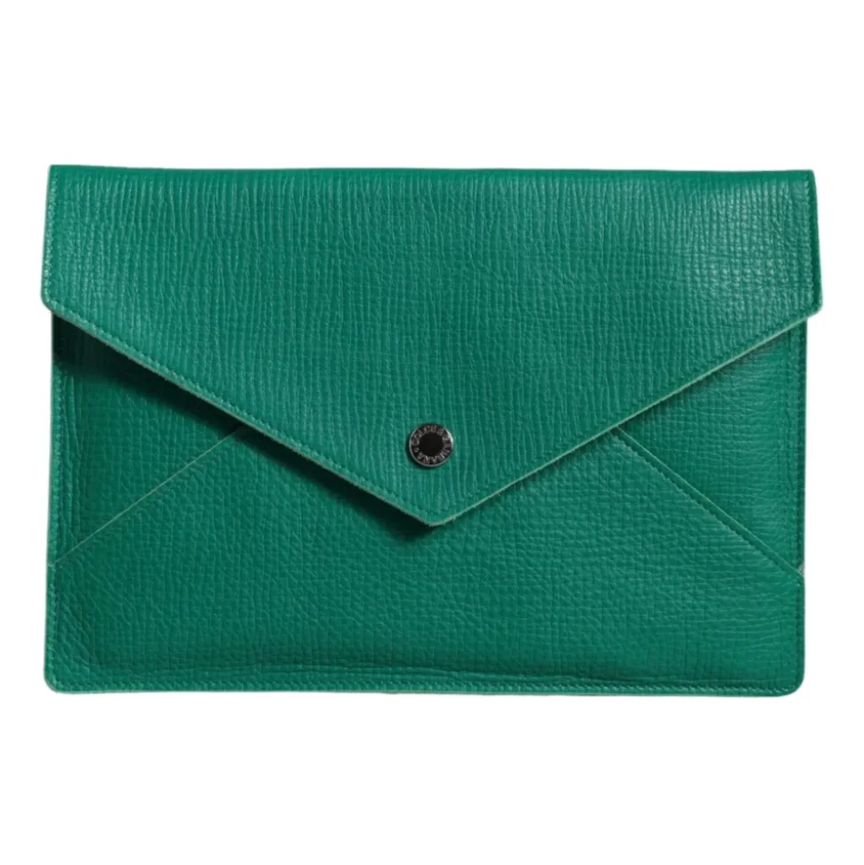 Pochette en Cuir Vert Portefeuille Étui Tablette