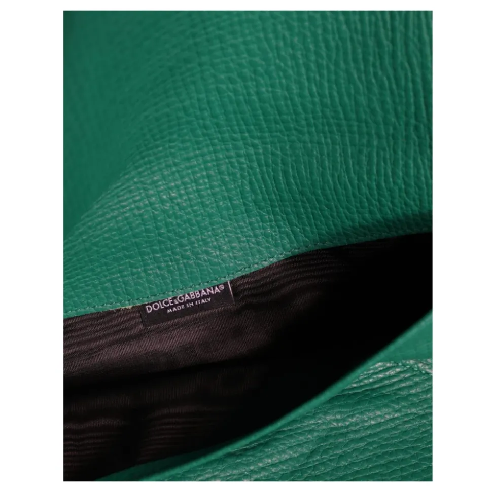 Pochette en Cuir Vert Portefeuille Étui Tablette