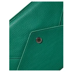 Pochette en Cuir Vert Portefeuille Étui Tablette
