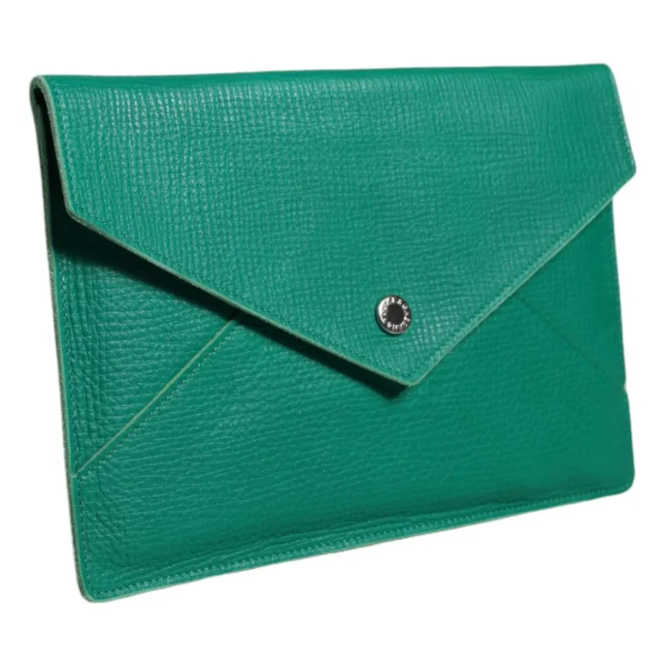 Pochette en Cuir Vert Portefeuille Étui Tablette