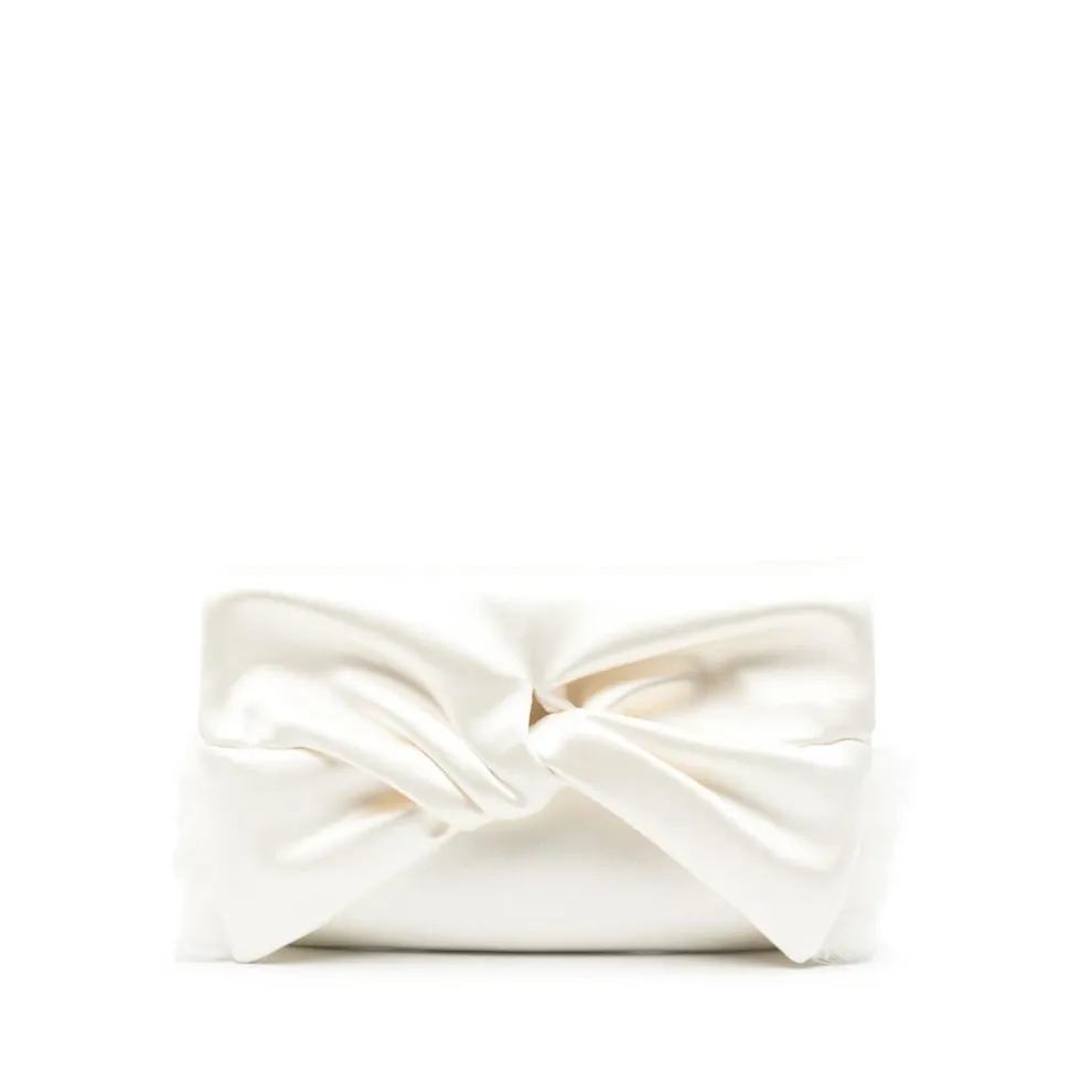 Pochette à rabat avec détails effilochés