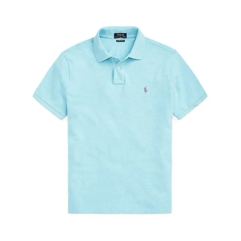 Polo Bleu Clair avec Col