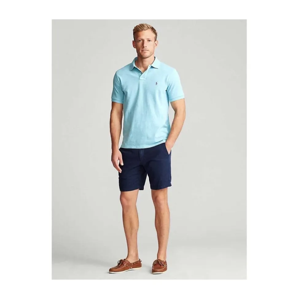 Polo Bleu Clair avec Col