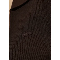 Polo côtelé avec écusson logo