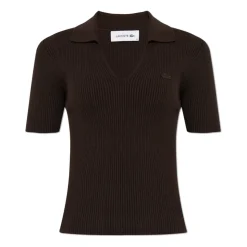 Polo côtelé avec écusson logo