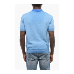 Polo en Coton Bleu