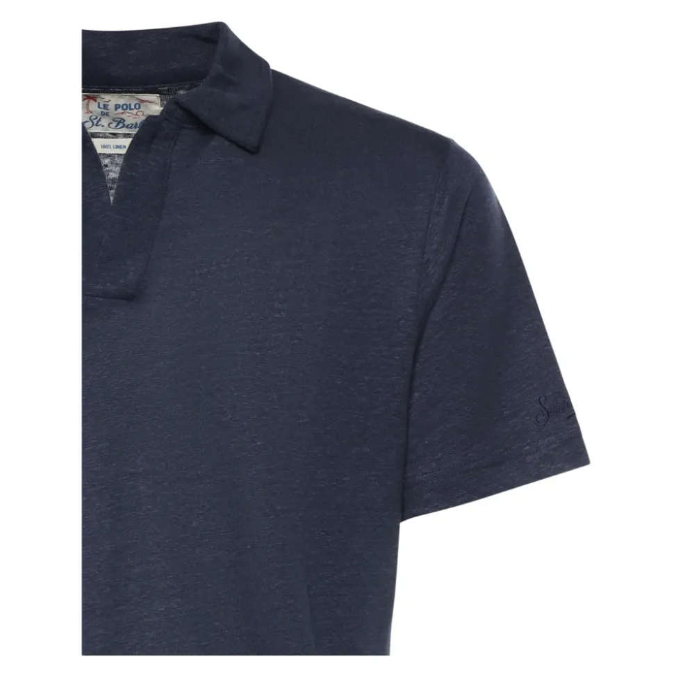 Polo en lin jersey
