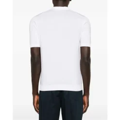 Polo en maille à col en V en coton