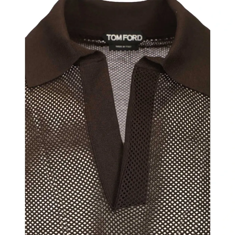 Polo en Maille de Coton et Soie
