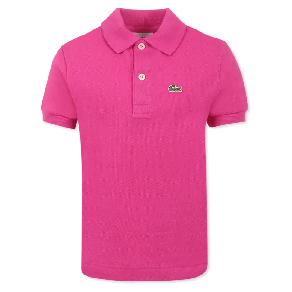 Polo Fuchsia avec Icône Crocodile