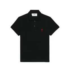 Polo Logo Cœur Coton Noir