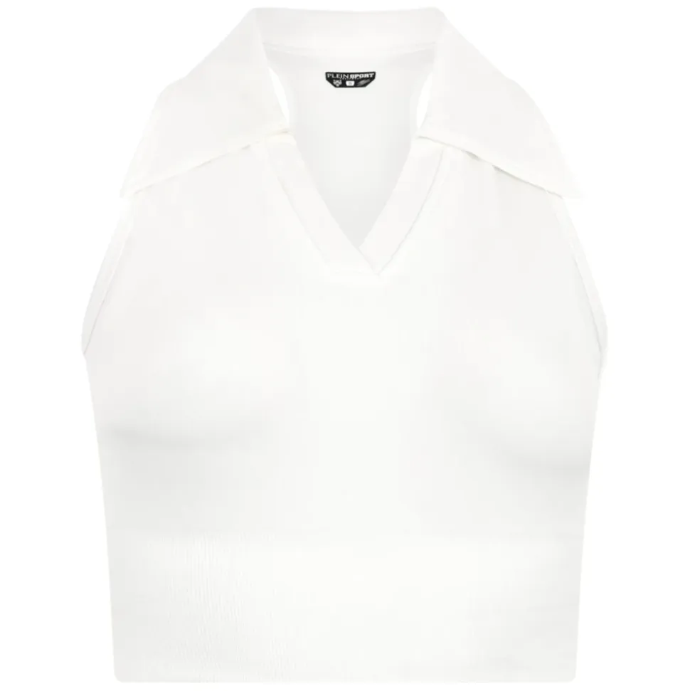 Polo Neck Cropped Top