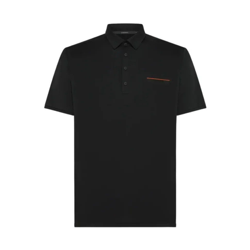 Polo Noir avec Poche Oxford