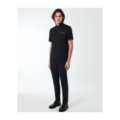 Polo Noir avec Poche Oxford