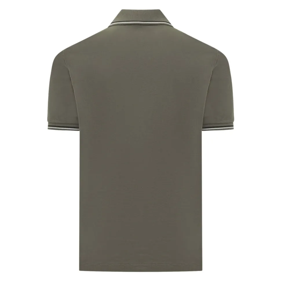 Polo slim fit en piqué stretch avec micro-aigle