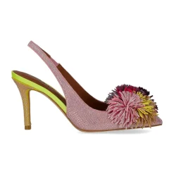 Pompe Slingback à Pompon