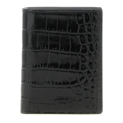 Porte-cartes Brillant à Imprimé Crocodile