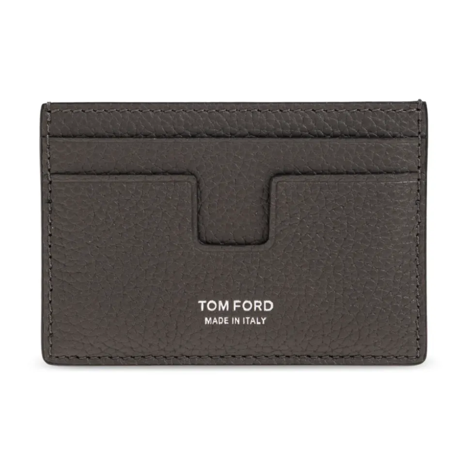 Porte-cartes classique en cuir grainé