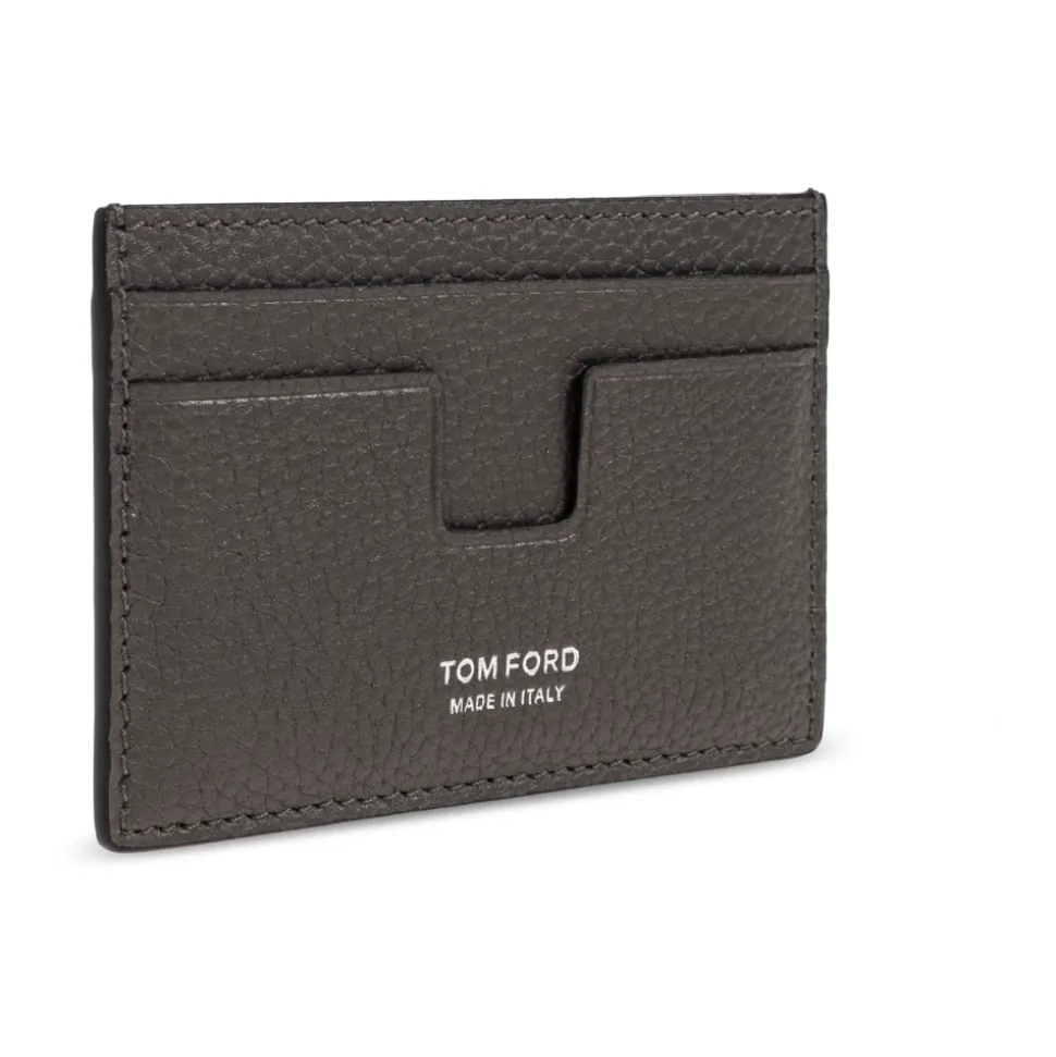 Porte-cartes classique en cuir grainé