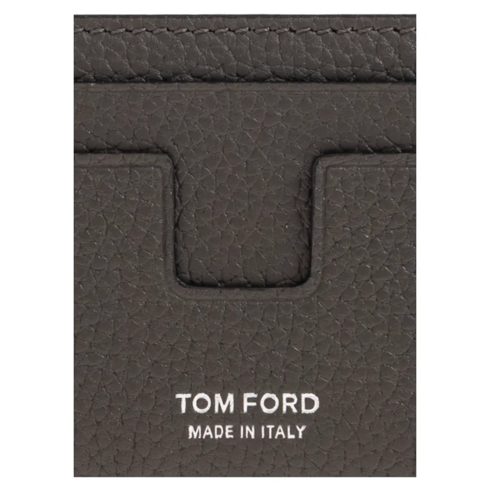 Porte-cartes classique en cuir grainé