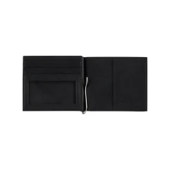Porte-cartes compact en cuir régénéré avec clip