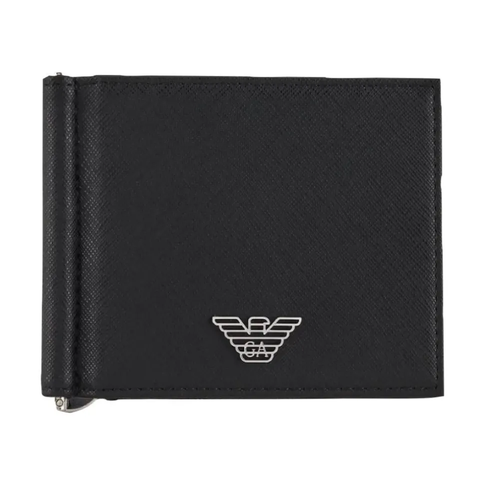 Porte-cartes compact en cuir régénéré avec clip