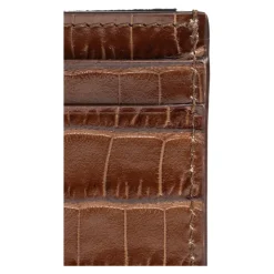 Porte-cartes en cuir embossé crocodile
