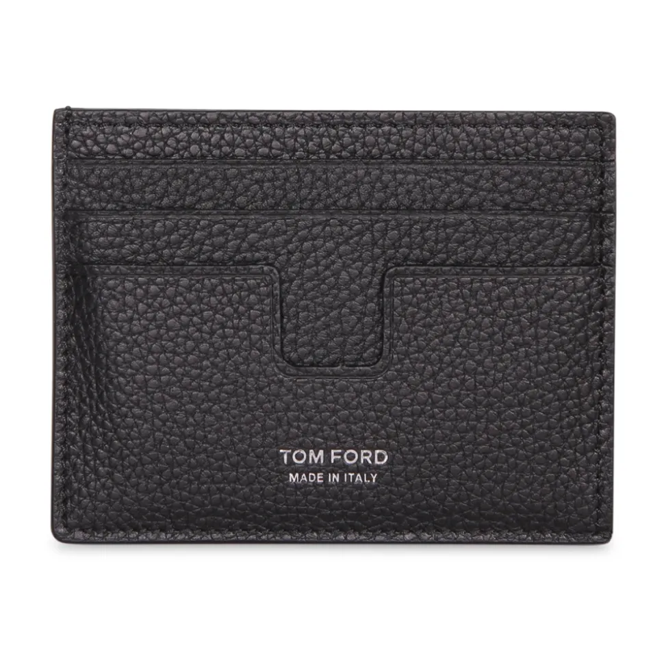 Porte-cartes en cuir grainé