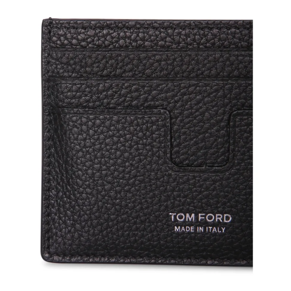 Porte-cartes en cuir grainé