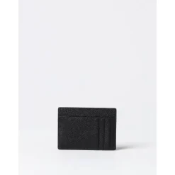 Porte-cartes en cuir noir