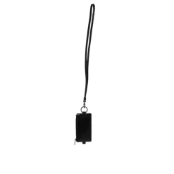 Porte-cartes en cuir noir avec logo