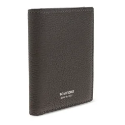 Porte-cartes pliant en cuir grainé