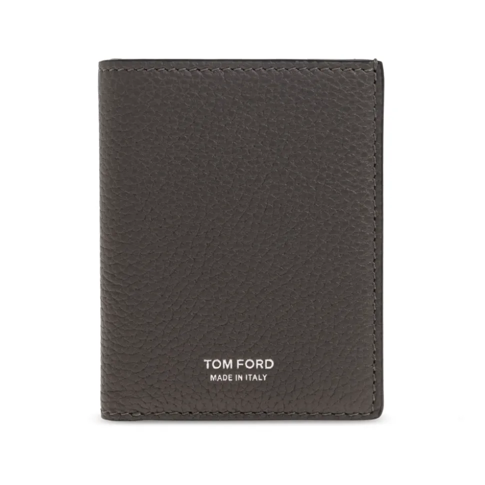 Porte-cartes pliant en cuir grainé