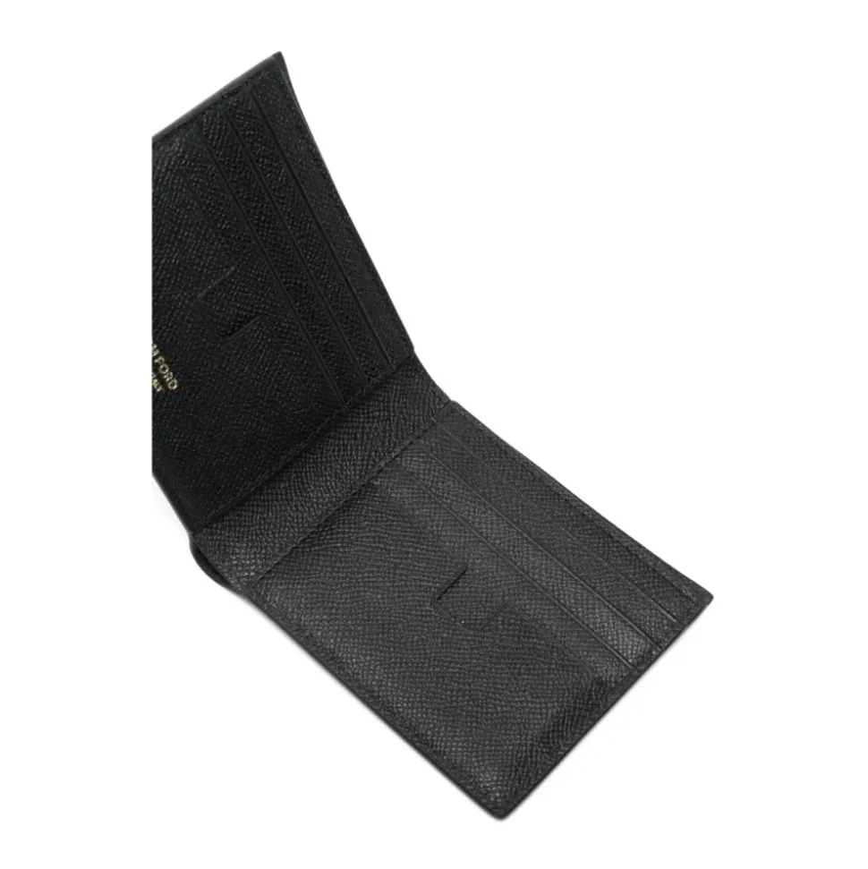 Portefeuille bi-fold avec plaque logo