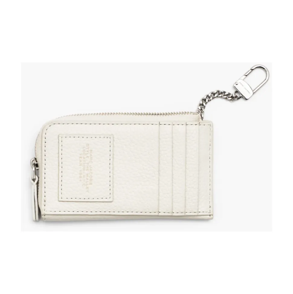 Portefeuille compact en cuir zippé