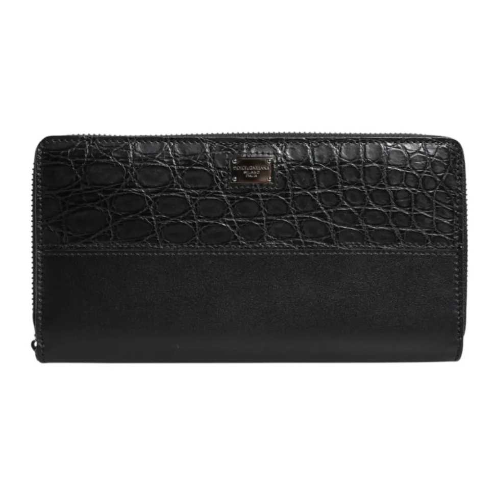 Portefeuille de luxe en cuir d'autruche avec un grand espace de rangement