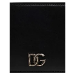 Portefeuille en cuir avec application en forme de logo