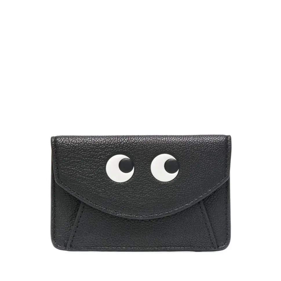 Portefeuille en cuir motif yeux