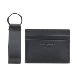 Portefeuilles & Porte-cartes en Cuir Noir avec Porte-clés