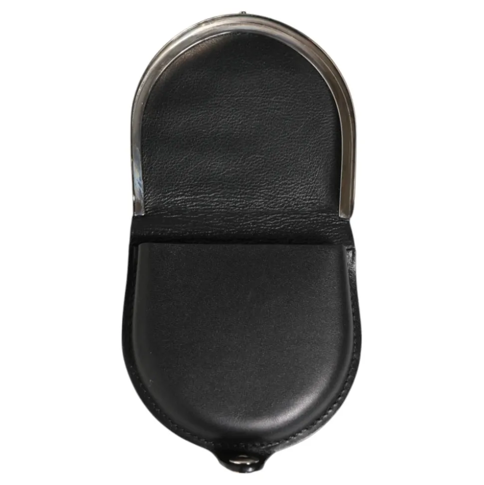 Porte-monnaie en Cuir de Crocodile Noir