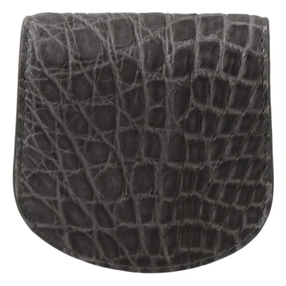 Porte-Préservatif en Cuir Gris Exotique