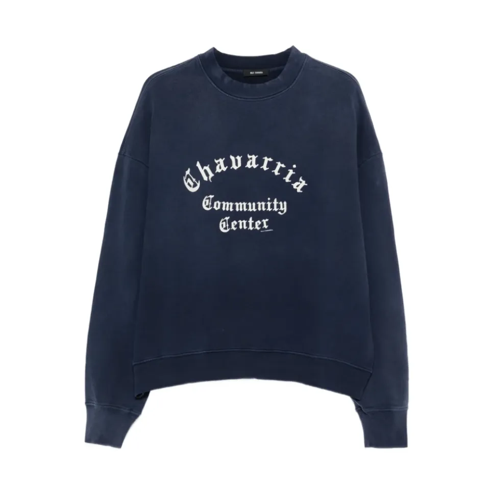 Print Detail Crew Neck Sweater