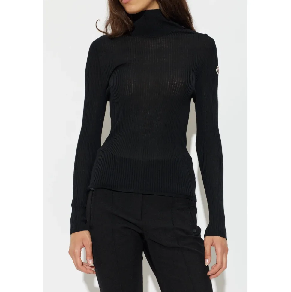 Pull à col roulé en laine