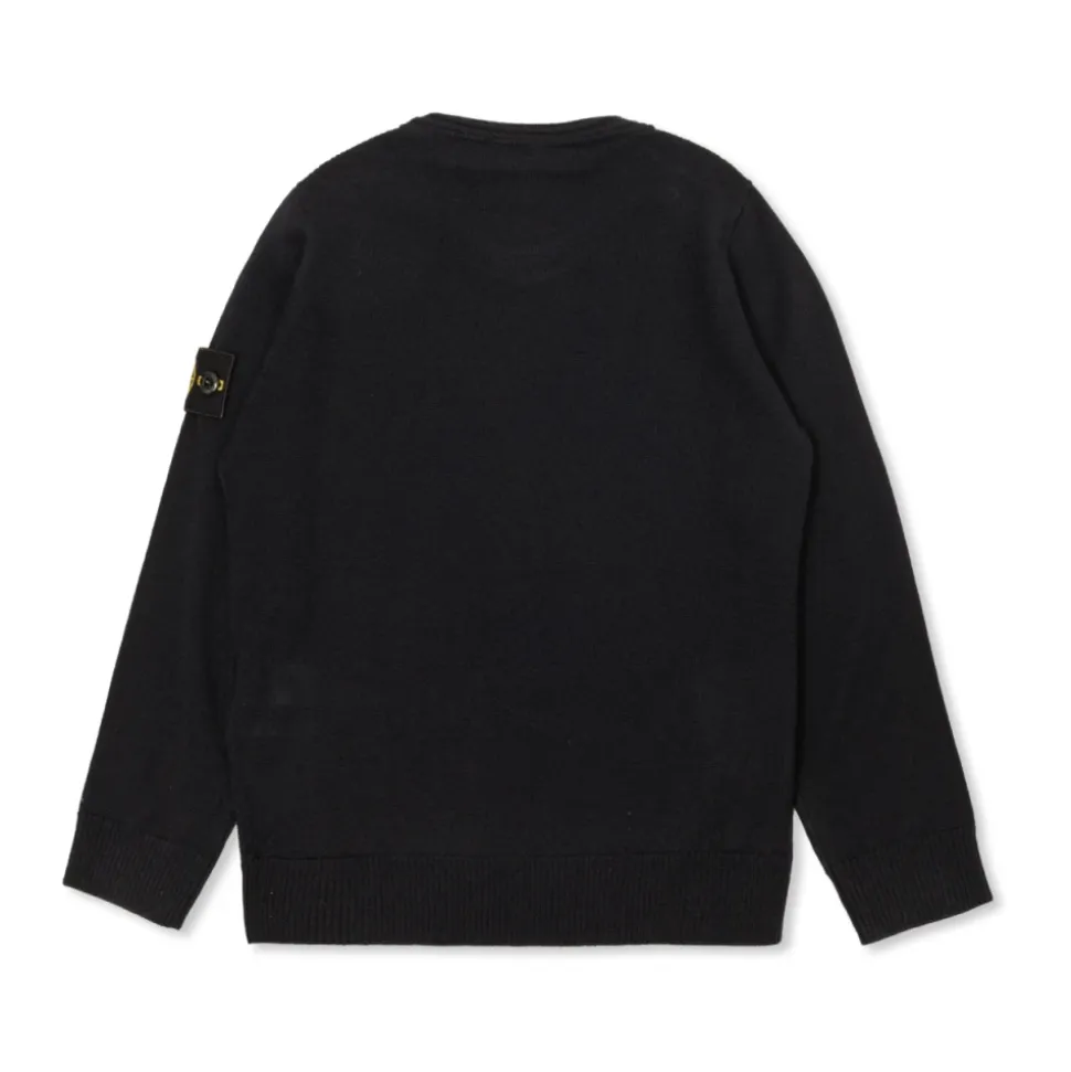 Pull en laine avec écusson détachable sur la manche